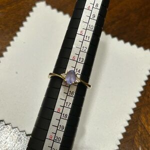 14k yellow gold tanzanite ring